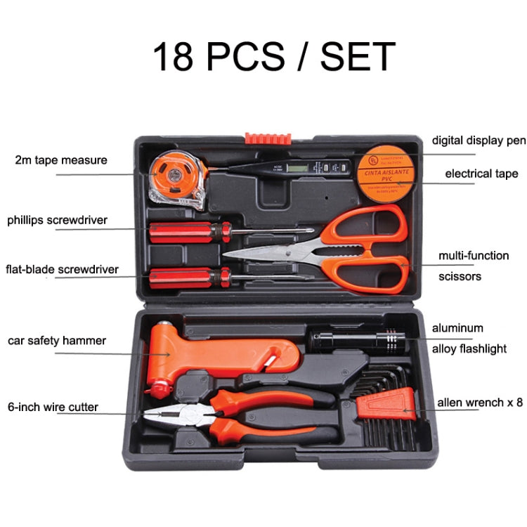 JT-18 Car Life Hammer Hand Tools Set, 18 In 1