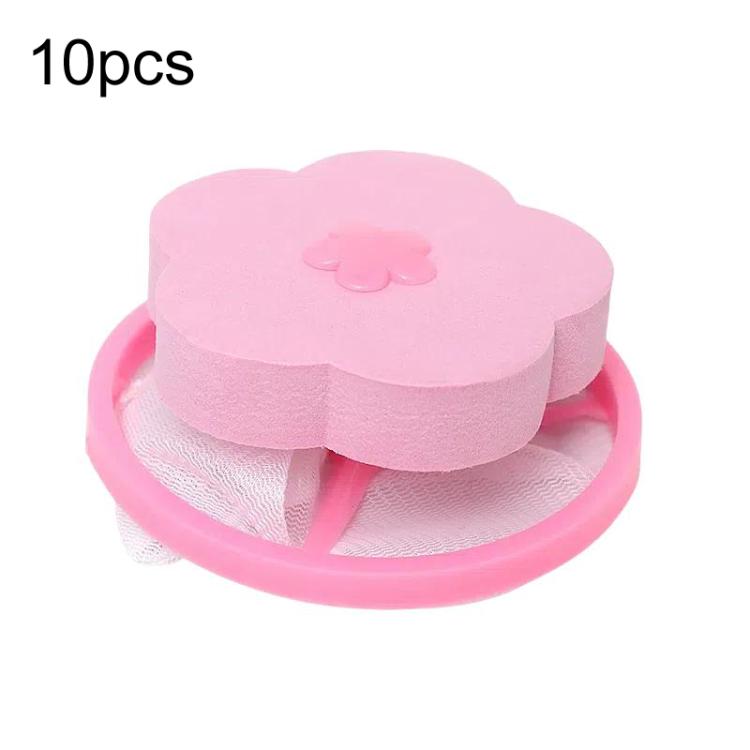 10 PCS C2096 Washing Machine Floating Material Filter Bag, Blue, Pink