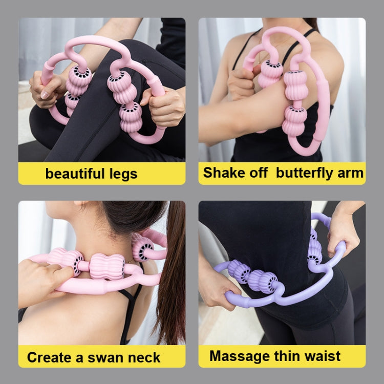 Ring-shaped Stovepipe Foam Roller Massage Roller(Random Color Deliver), 4-wheel Ring Random Color Deliver