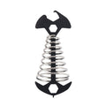 5 PCS 4 in 1 Outdoor Camping Fishbone Nail Spring Hook Wind Rope Buckle