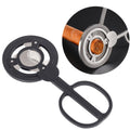 C889 Windmill Round Stainless Steel Cigar Cutter, Black, Gold