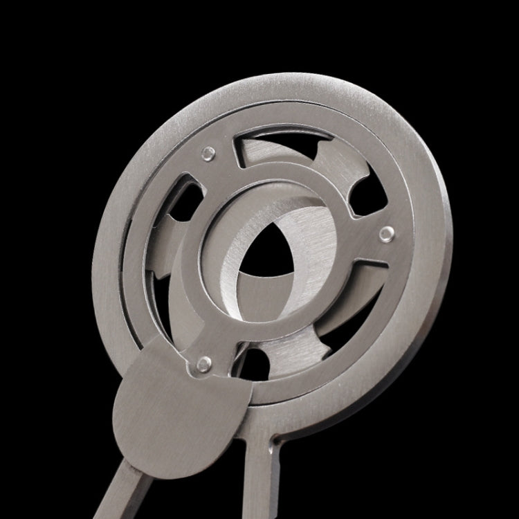 C889 Windmill Round Stainless Steel Cigar Cutter, Black, Gold