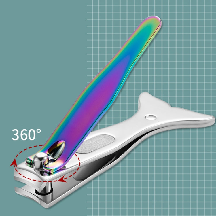Small Color Titanium Nail Clipper Gradient Mermaid Handle Nail Clipper Nail Art Tool, 3 PCS Small, 3 PCS Large