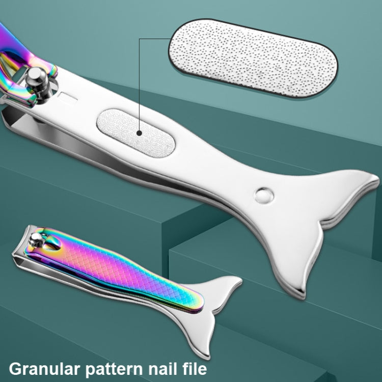 Small Color Titanium Nail Clipper Gradient Mermaid Handle Nail Clipper Nail Art Tool, 3 PCS Small, 3 PCS Large