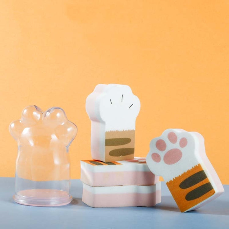 2 PCS Long Cat Claw Wet and Dry Use Puff with Storage Box, 01, 02