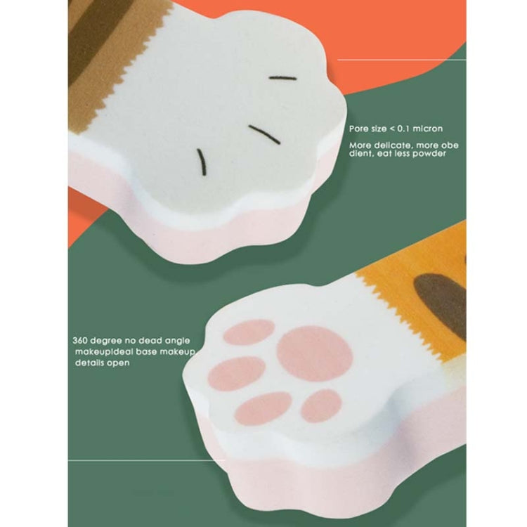 2 PCS Long Cat Claw Wet and Dry Use Puff with Storage Box, 01, 02