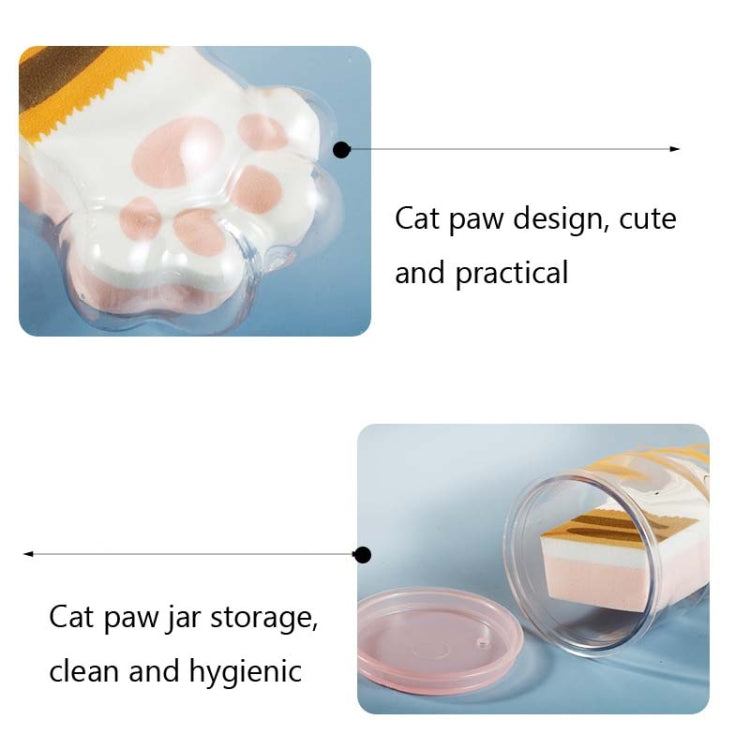 2 PCS Long Cat Claw Wet and Dry Use Puff with Storage Box, 01, 02