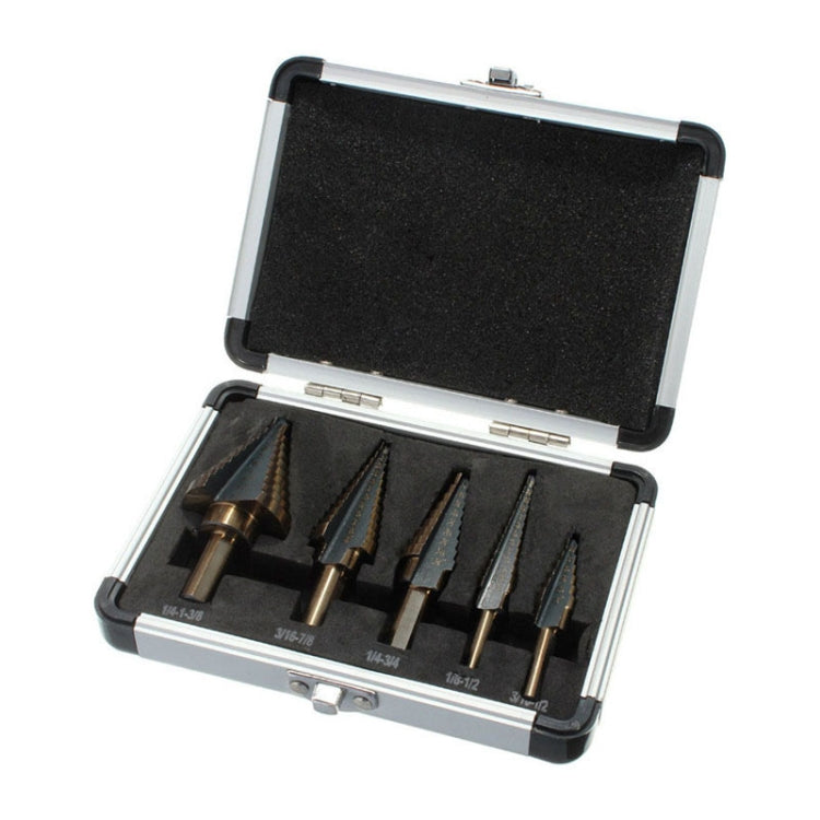 Pagoda Drill Bit High Speed Steel Opener Triangle Handle Stairs Drill Bit, 5 In 1 / Set Stairs Drill Bit