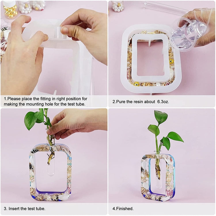 DIY Vase Epoxy Mould Simple Vase Make Tool, Rectangle, Irregular Circle, Heart Shaped
