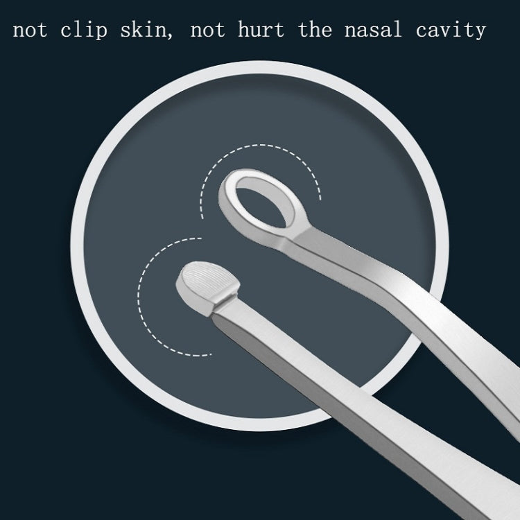 2 PCS Stainless Steel Nose Hair Clip Round Ring Nose Hair Trimmer, Nose Hair Clip+Yellow Case