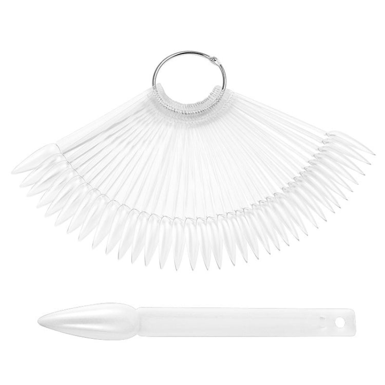 Nail Color Card Nail Display Board, White 40-color Pointed Card