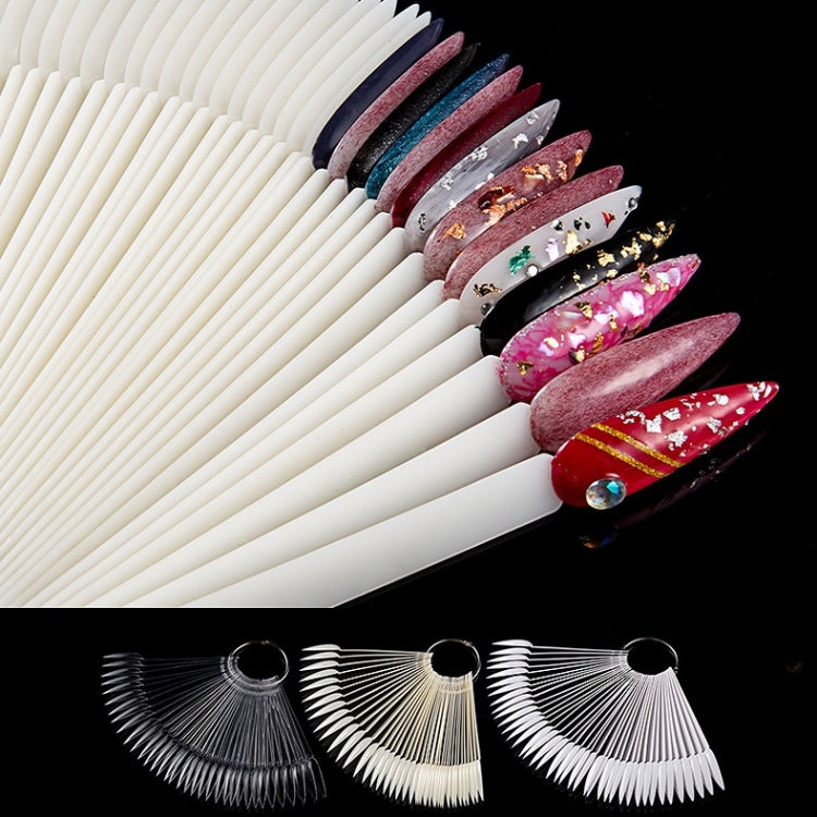 Nail Color Card Nail Display Board, White 40-color Pointed Card