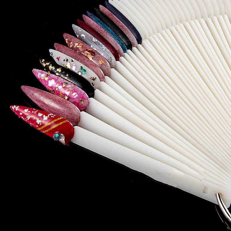 Nail Color Card Nail Display Board, White 40-color Pointed Card