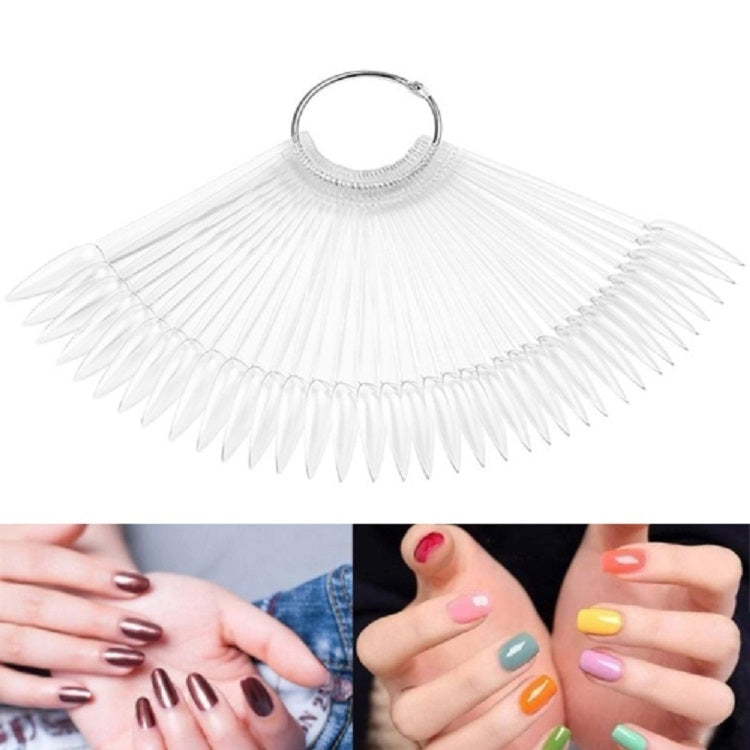 Nail Color Card Nail Display Board, White 40-color Pointed Card