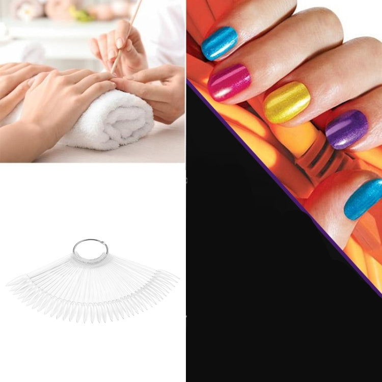 Nail Color Card Nail Display Board, White 40-color Pointed Card