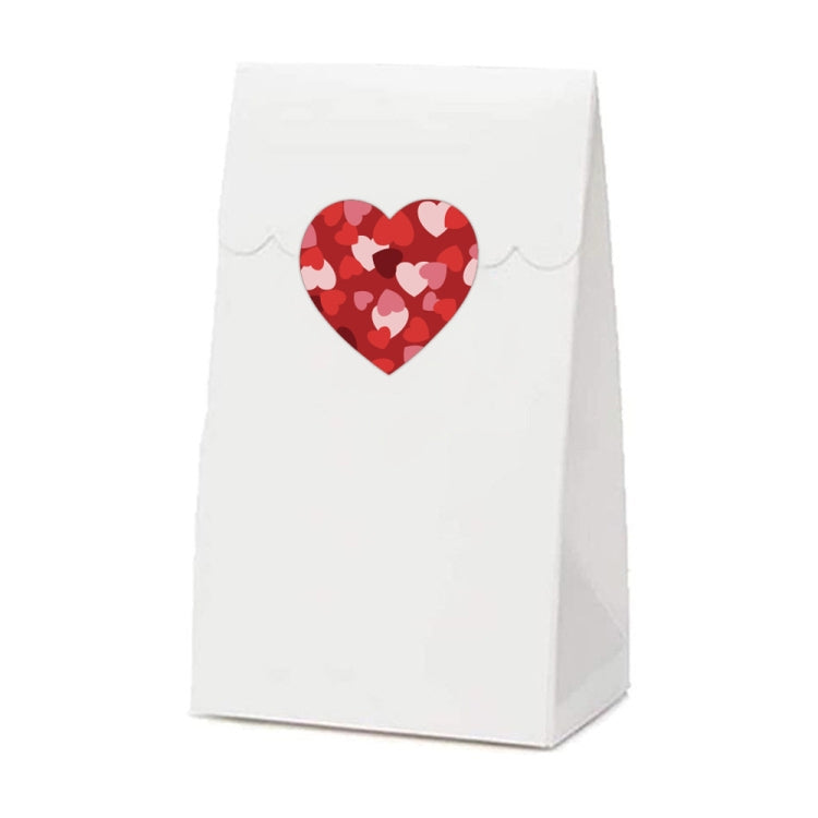 Roll Pack Valentine Day Heart Love Sticker Self-adhesive Label, 2.5cm / 1 Inch