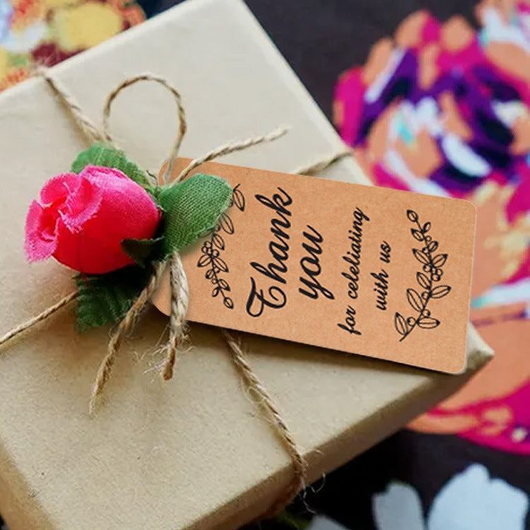 100pcs /Pack Kraft Paper Gift Tag With 20m Hemp Rope, L-01, L-02, L-03, L-04, L-05, L-06, L-07, L-08, L-09, L-10, L-11, L-12, L-13, L-14