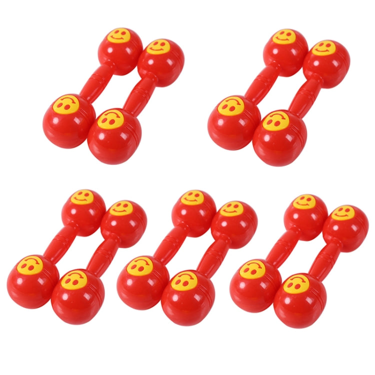10 PCS Kindergarten Children Morning Exercise Plastic Rattle, Red, Yellow, Blue, Green