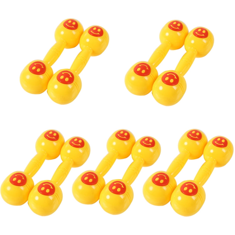 10 PCS Kindergarten Children Morning Exercise Plastic Rattle, Red, Yellow, Blue, Green