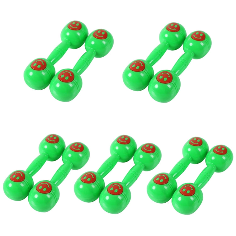 10 PCS Kindergarten Children Morning Exercise Plastic Rattle, Red, Yellow, Blue, Green