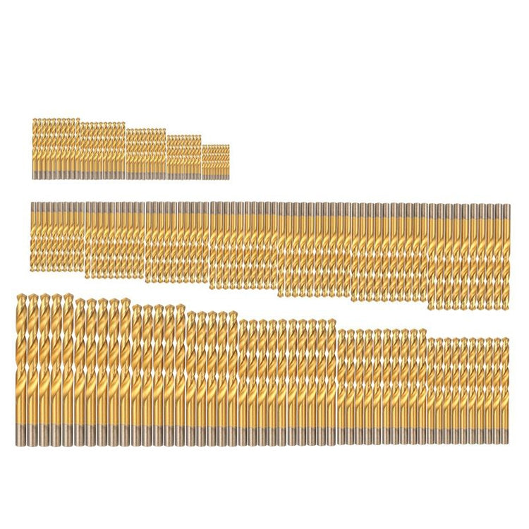170 PCS / Set 1-10mm High-Speed Steel Metal Open Hole Straight Shank Twist Drill Bit, 170 PCS / Set