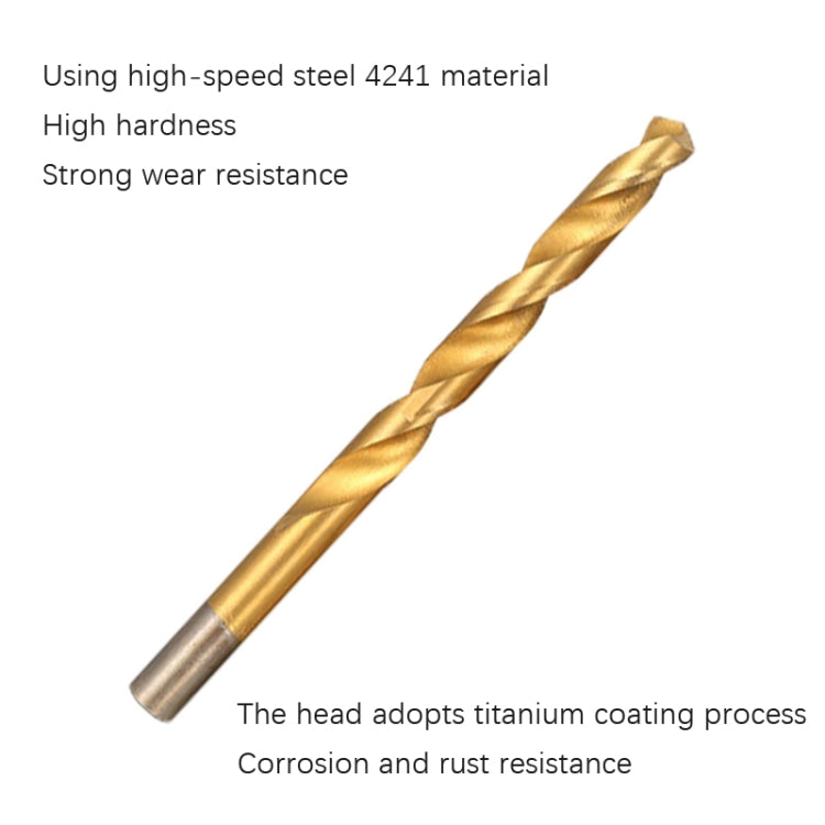 170 PCS / Set 1-10mm High-Speed Steel Metal Open Hole Straight Shank Twist Drill Bit, 170 PCS / Set
