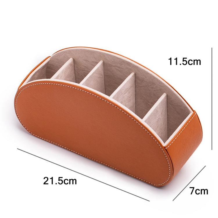 Home Leather Cosmetics Remote Control Storage Box, Red, Black, Beige, Brown, Dark Brown, Grey