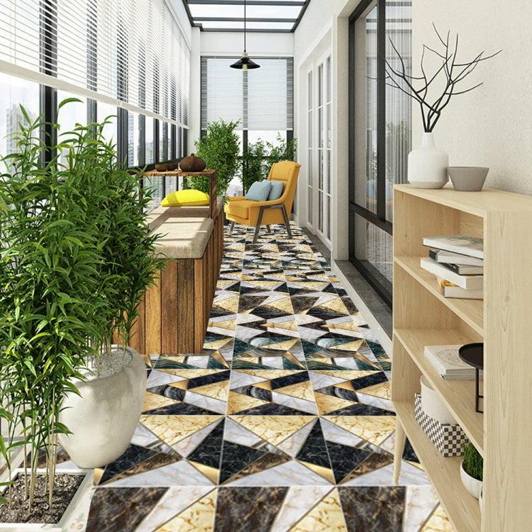 PVC Crystal Covered Film Geometric Pattern Tile Wall Sticker, 20 PCS 20cm