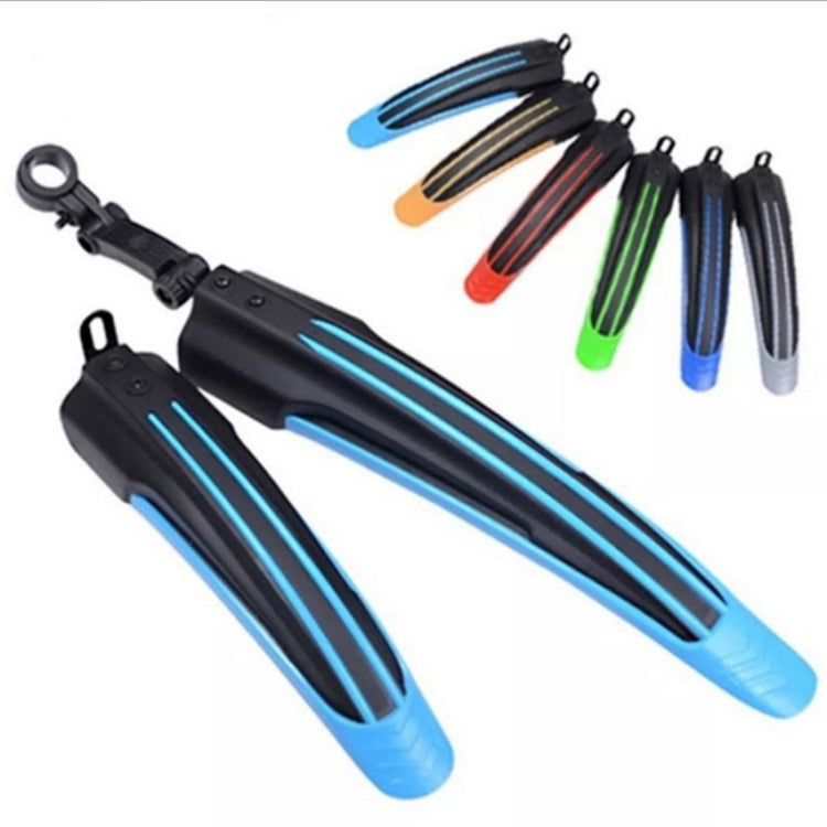 1 Set  Dual Color Bicycle Mudguard Mountain Bike Fenders Set, Black Red, All Black, Dark Blue, Black Light Blue, Black Green, Black and White, Dark Grey, Black Yellow