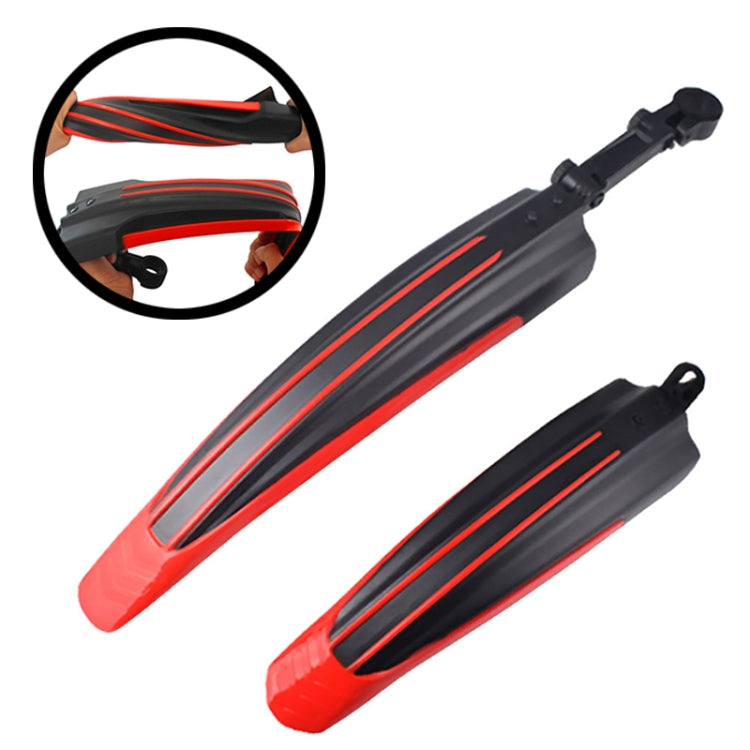 1 Set  Dual Color Bicycle Mudguard Mountain Bike Fenders Set, Black Red, All Black, Dark Blue, Black Light Blue, Black Green, Black and White, Dark Grey, Black Yellow