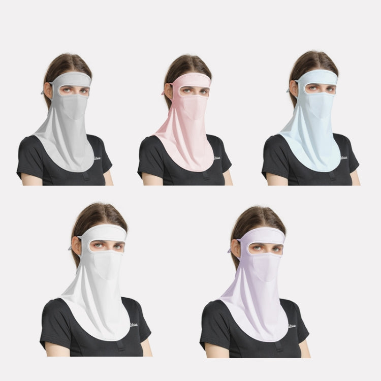 GOLOVEJOY Summer Ice Silk Sunscreen Face Shield  Ladies Outdoor Neck Protection Veil, Neck Protection Purple, Neck Protection Pink, Neck Protection Gray, Neck Protection Blue, Neck Protection White