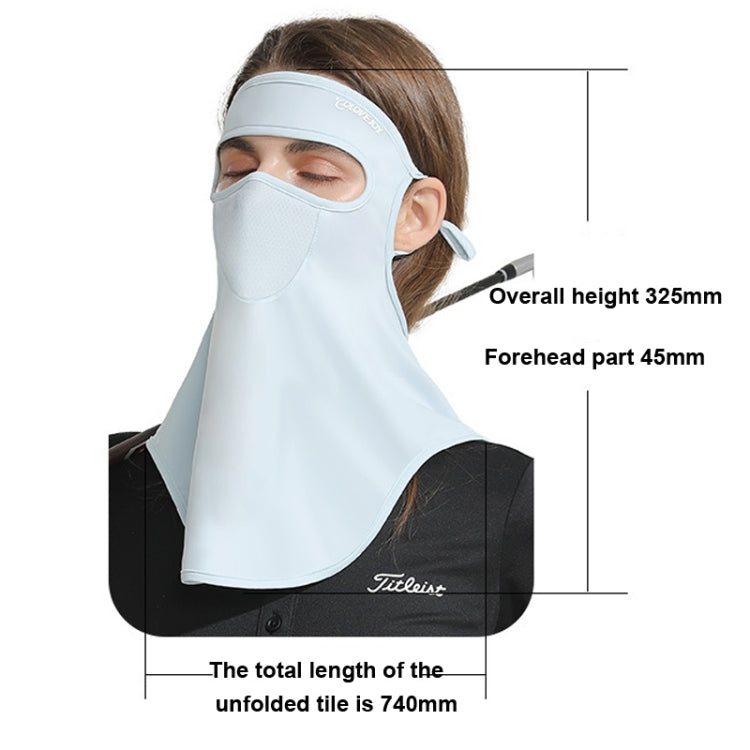 GOLOVEJOY Summer Ice Silk Sunscreen Face Shield  Ladies Outdoor Neck Protection Veil, Neck Protection Purple, Neck Protection Pink, Neck Protection Gray, Neck Protection Blue, Neck Protection White