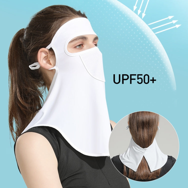 GOLOVEJOY Summer Ice Silk Sunscreen Face Shield  Ladies Outdoor Neck Protection Veil, Neck Protection Purple, Neck Protection Pink, Neck Protection Gray, Neck Protection Blue, Neck Protection White