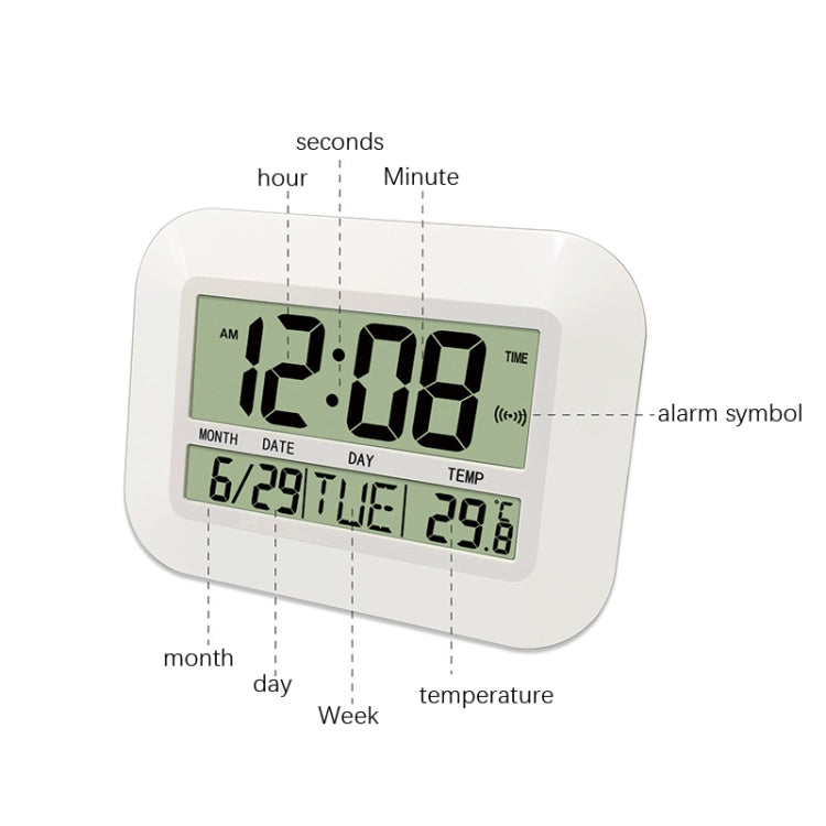 Household Big Screen Digital Electronic Alarm Clock Minimalist Living Room Mute Wall Clock