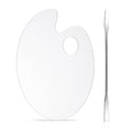 Acrylic Makeups Manicure Transparent Palette With Color Stick, Specification: Elliptical Plate+Stick, Elliptical Plate+Stick, Round Plate+Stick, Love Plate+Stick, Half-ring Plate+Stick, Square Plate+Stick