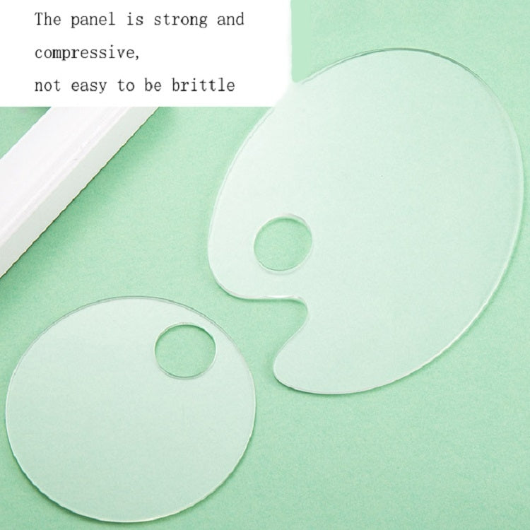 Acrylic Makeups Manicure Transparent Palette With Color Stick, Specification: Elliptical Plate+Stick, Elliptical Plate+Stick, Round Plate+Stick, Love Plate+Stick, Half-ring Plate+Stick, Square Plate+Stick