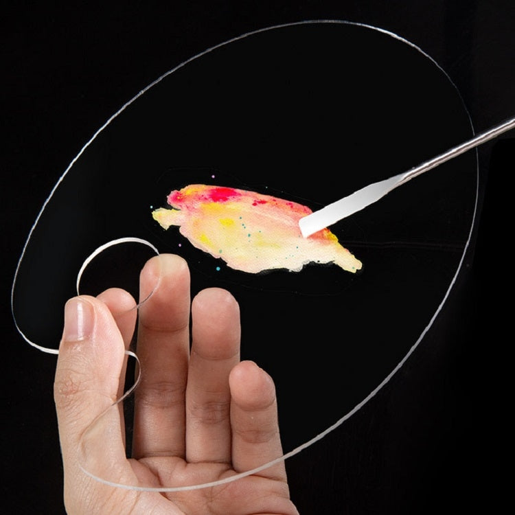 Acrylic Makeups Manicure Transparent Palette With Color Stick, Specification: Elliptical Plate+Stick, Elliptical Plate+Stick, Round Plate+Stick, Love Plate+Stick, Half-ring Plate+Stick, Square Plate+Stick
