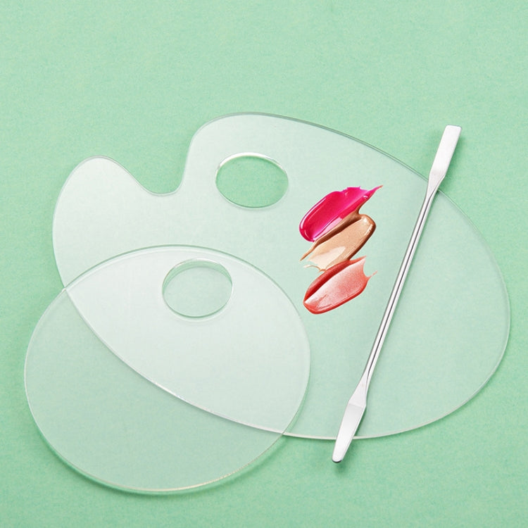 Acrylic Makeups Manicure Transparent Palette With Color Stick, Specification: Elliptical Plate+Stick, Elliptical Plate+Stick, Round Plate+Stick, Love Plate+Stick, Half-ring Plate+Stick, Square Plate+Stick