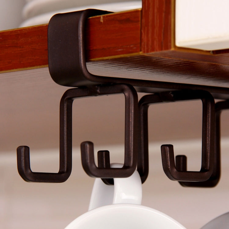 Hole-free Hanging Cup Holder Clip-type Double-row  Hook Frame, Clip-type Hook Frame
