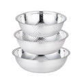 3 PCS / Set SiGang Stainless Steel Rice Washing and Vegetable Draining Basin, Stainless Steel Draining Basin