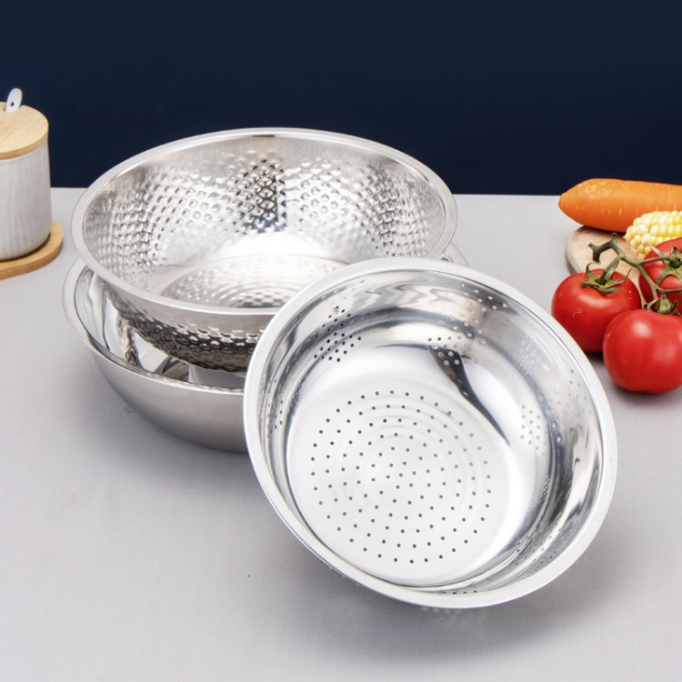 3 PCS / Set SiGang Stainless Steel Rice Washing and Vegetable Draining Basin, Stainless Steel Draining Basin