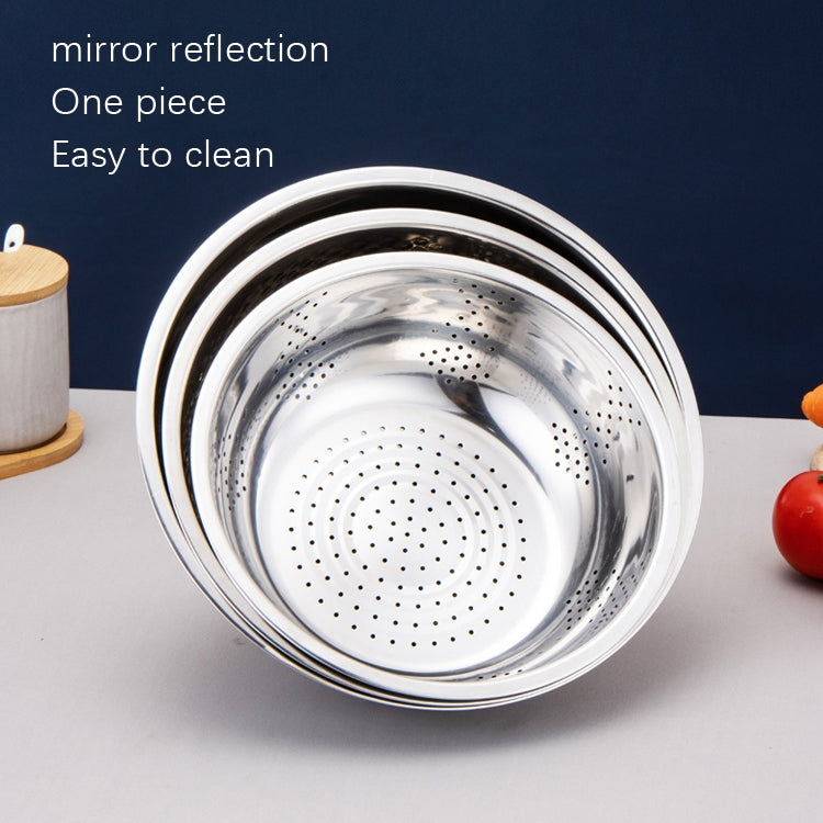 3 PCS / Set SiGang Stainless Steel Rice Washing and Vegetable Draining Basin, Stainless Steel Draining Basin