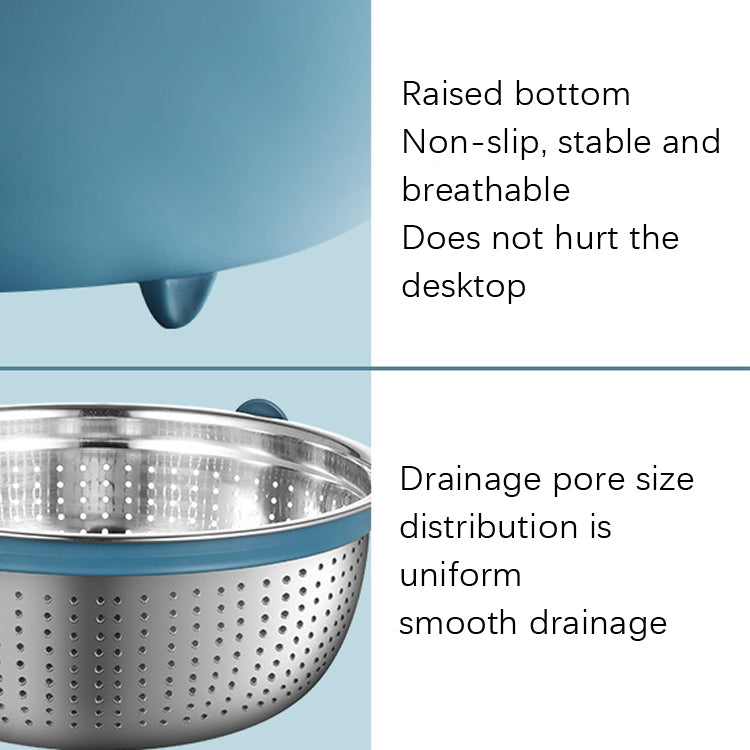 SiGang Stainless Steel Double-Layer Rotary Drainage Basket, Double-Layer Basket, SiGang Double-Layer Basket