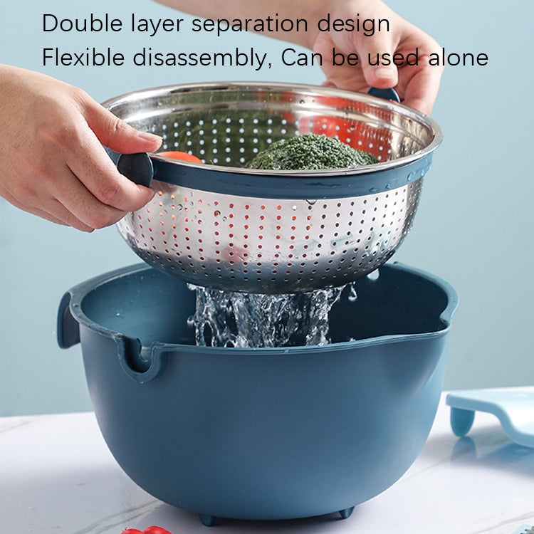 SiGang Stainless Steel Double-Layer Rotary Drainage Basket, Double-Layer Basket, SiGang Double-Layer Basket