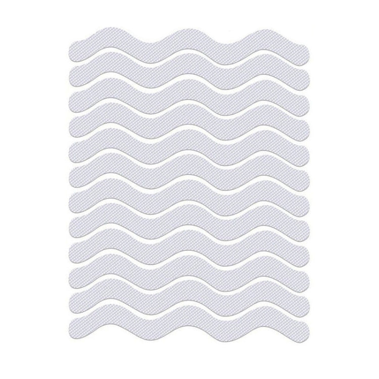 24pcs /Bag Wavy Shaped Safety Bathtub Non-Slip Sticker, 1.3 x 18cm