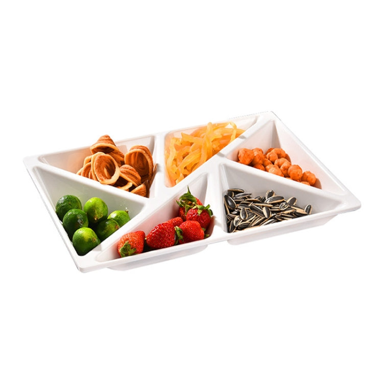 6 In 1 Multifunctional Compartmental Luminous Fruit Tray, Style:, White, Base + White Disc, Luminous Base + Disc