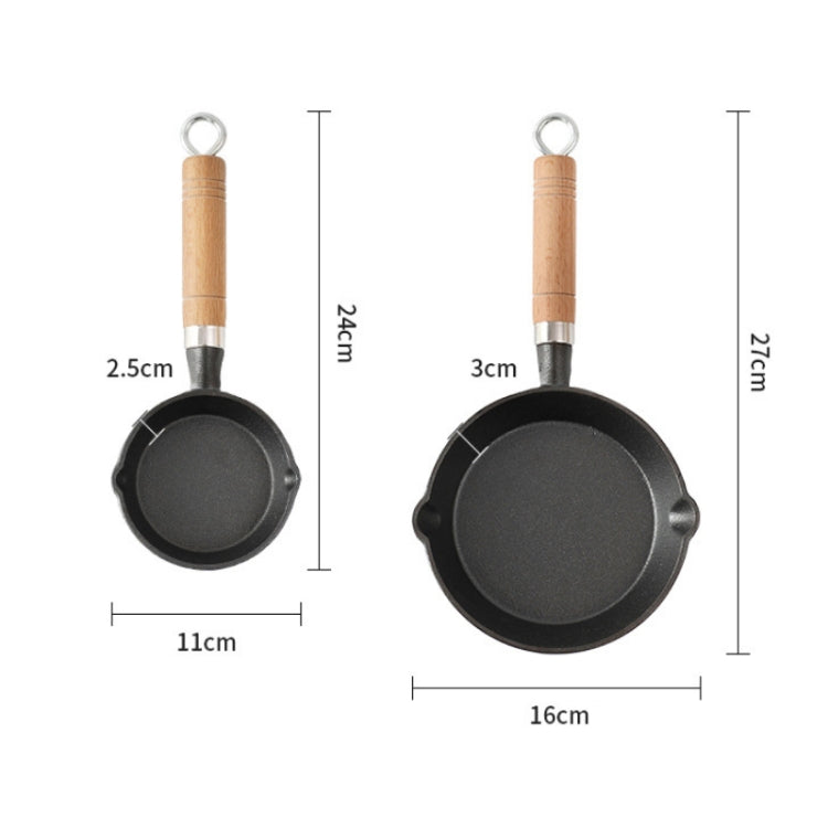 Household Hot Oil Frying Pan Cast Iron Skillet, Small