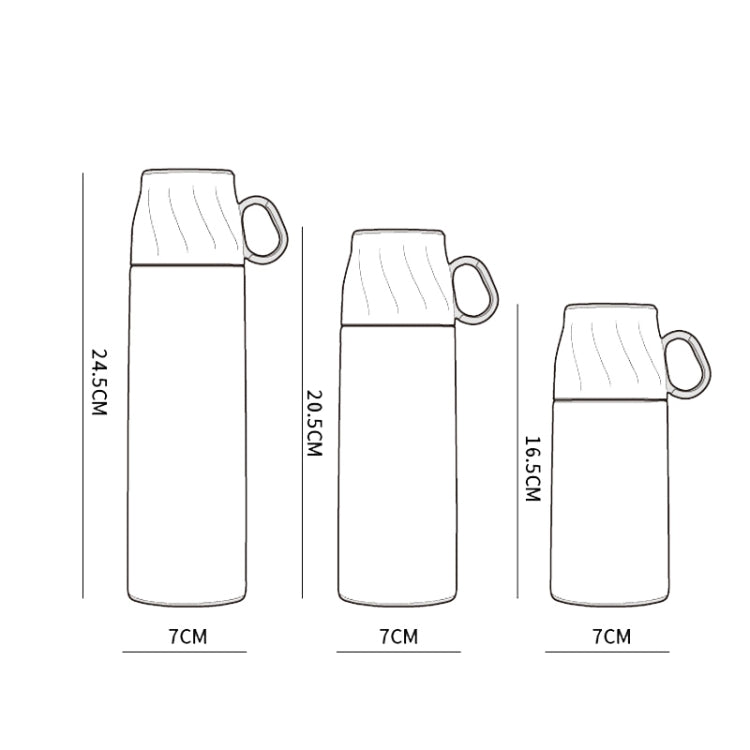 304 Stainless Steel Handy Cup with Lid Vacuum Insulation Cup, 500ml, 350ml, 260ml