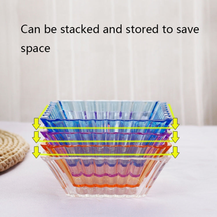 5 PCS Square Acrylic Candy Dish, Yellow, Blue, Purple, Transparent