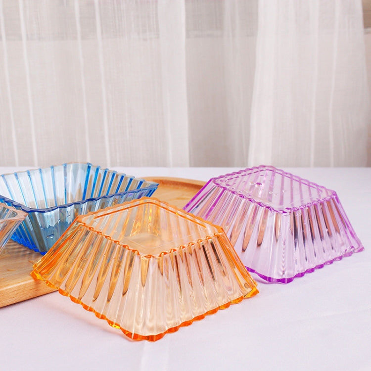 5 PCS Square Acrylic Candy Dish, Yellow, Blue, Purple, Transparent